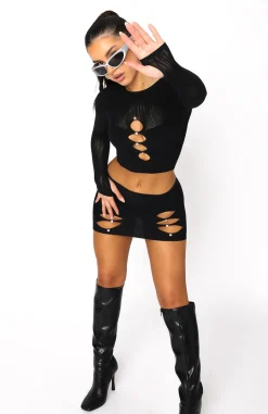 Shirts & Blouses | White Fox Boutique Promise Me Long Sleeve Crop black