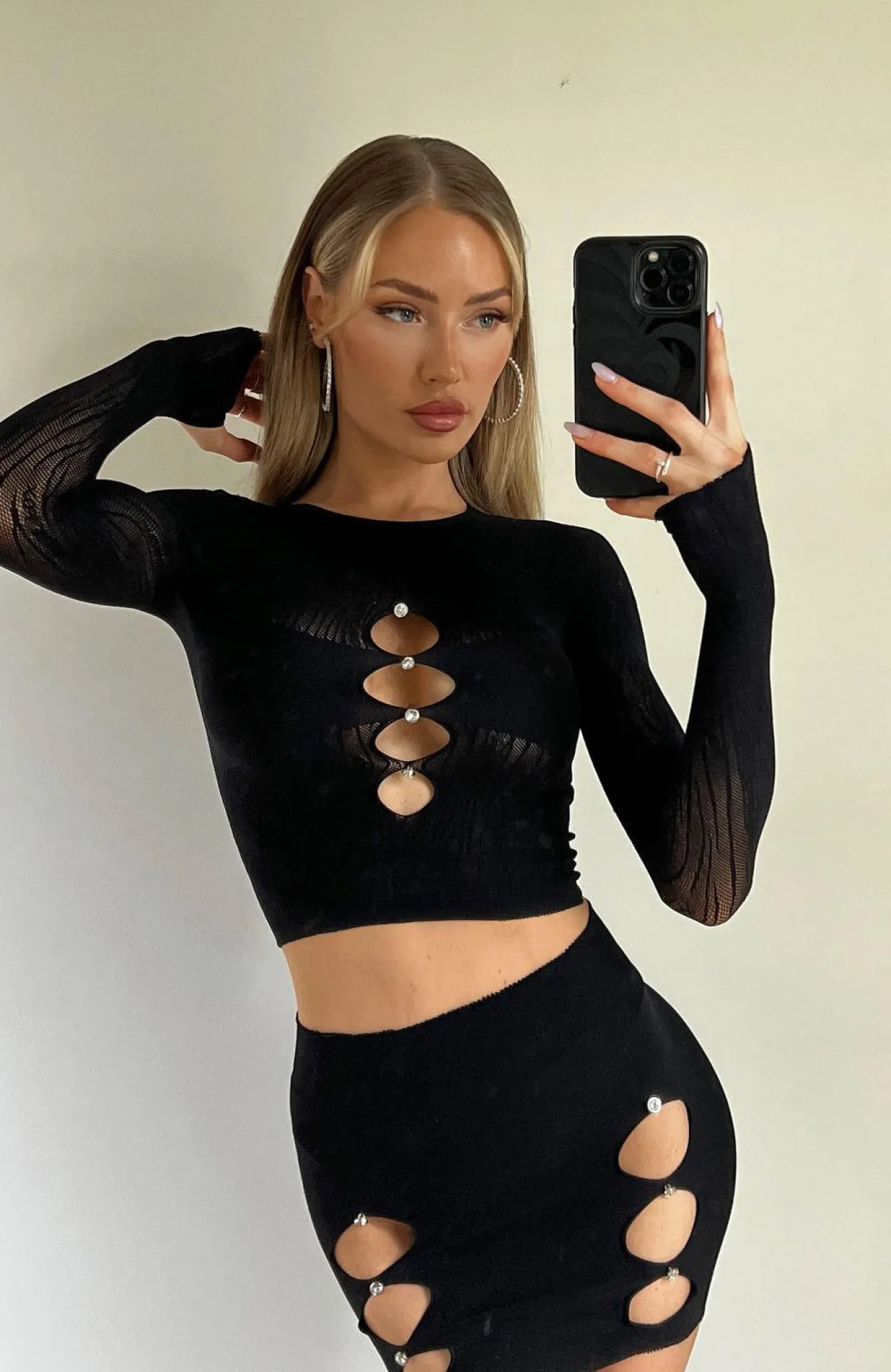 Shirts & Blouses | White Fox Boutique Promise Me Long Sleeve Crop black