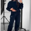 Pants | White Fox Boutique Put It On Repeat Sweatpants black