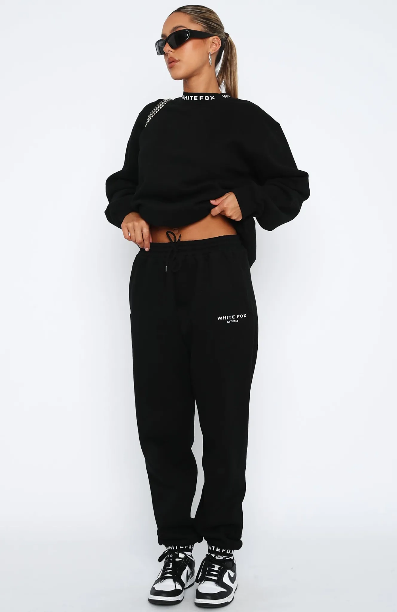 Pants | White Fox Boutique Put It On Repeat Sweatpants black