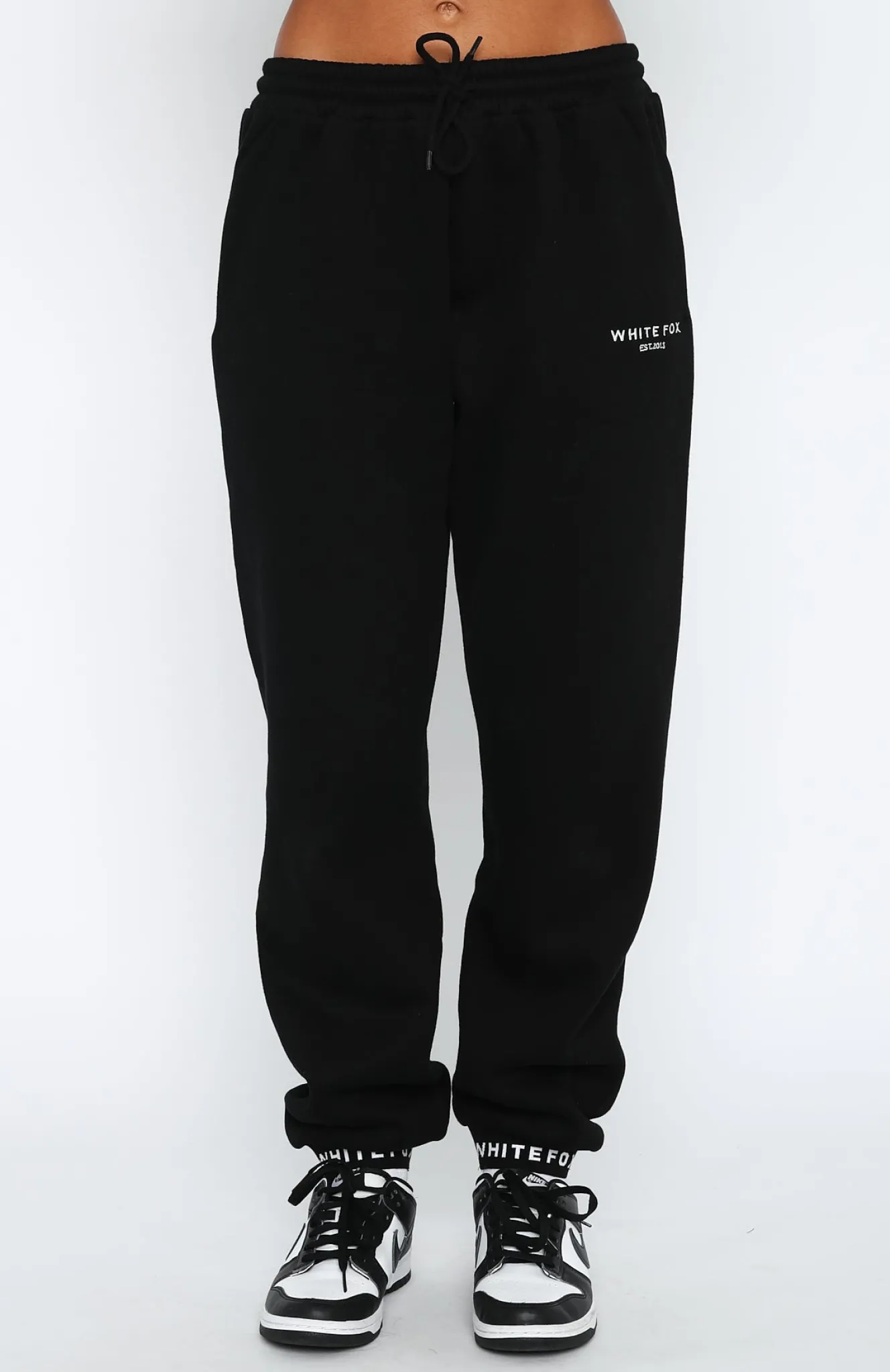 Pants | White Fox Boutique Put It On Repeat Sweatpants black