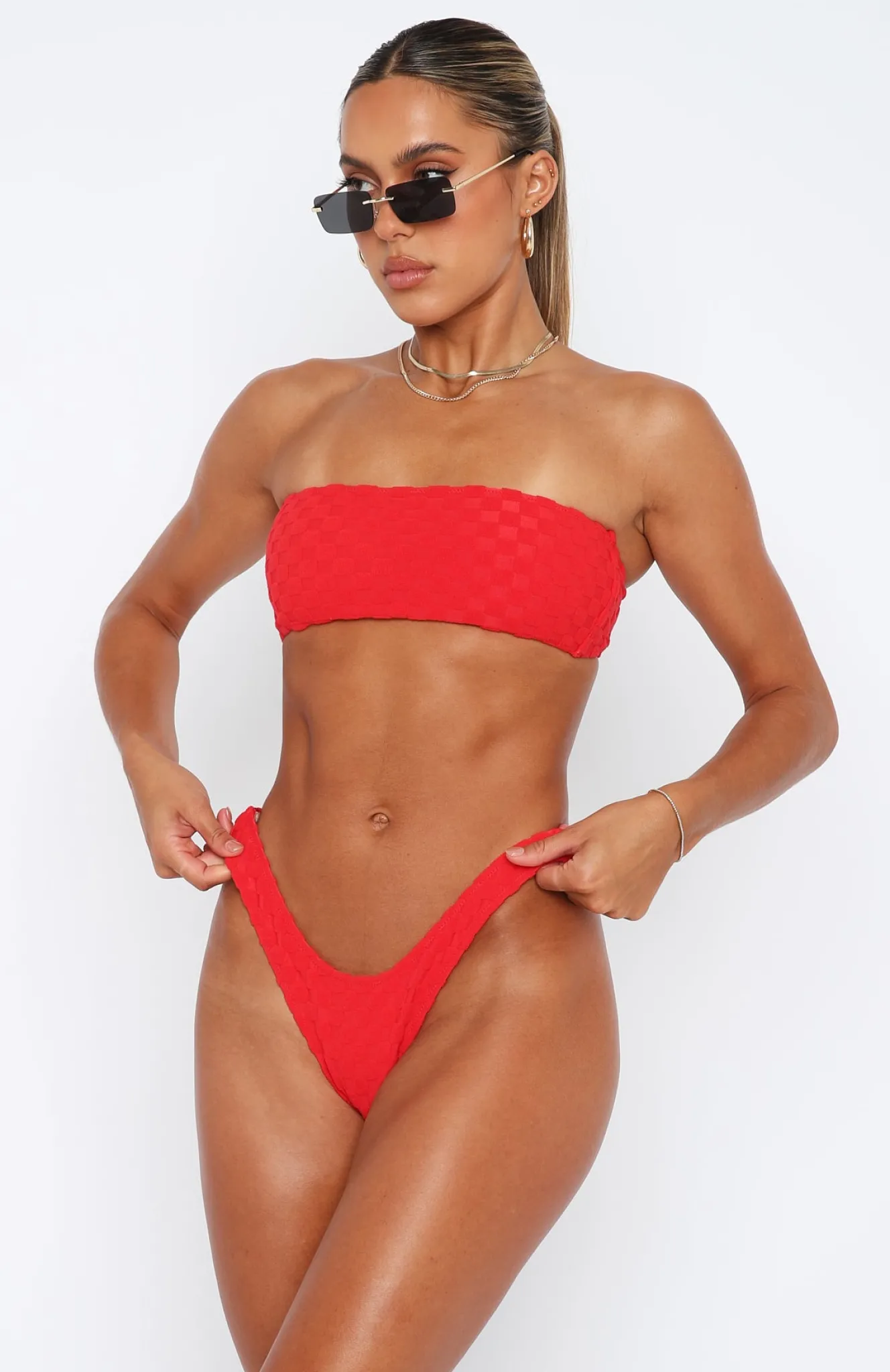 Bikini Bottoms | White Fox Boutique Queen Of The Beach Bottoms Terry red