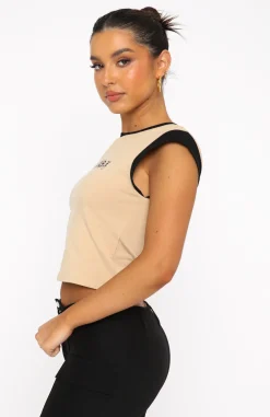 Shirts & Blouses | White Fox Boutique Rare Attraction Baby Tee Beige nude
