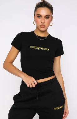 Shirts & Blouses | White Fox Boutique Raw Moments Cropped Tee black