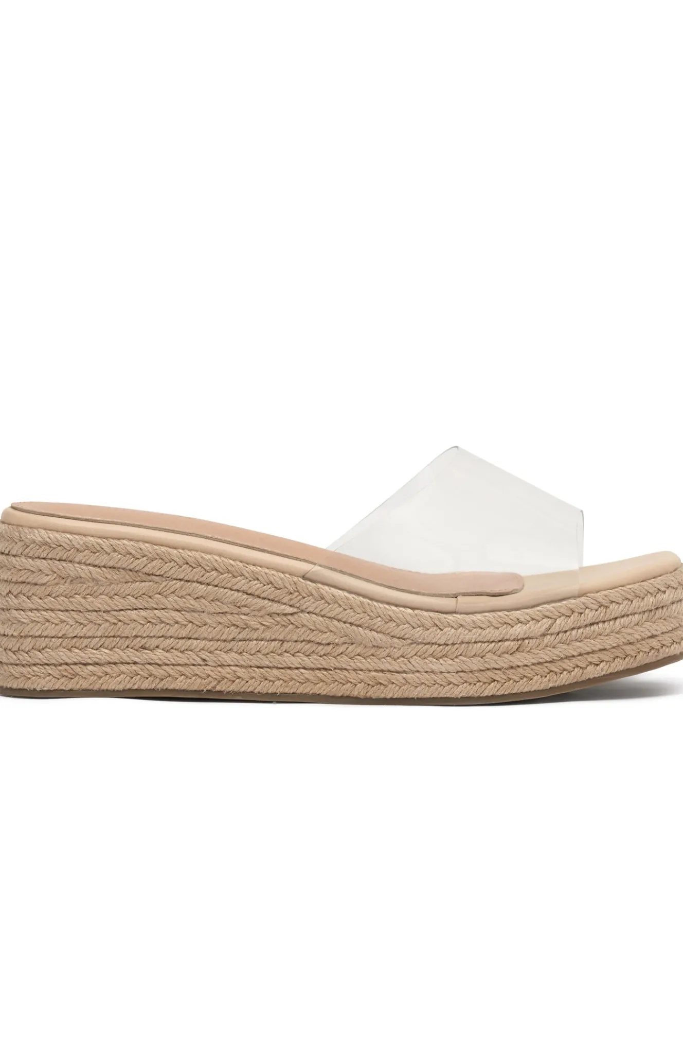 Slides | White Fox Boutique Rayna Platform Slides Natural Woven nude