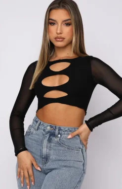 Shirts & Blouses | White Fox Boutique Real Things Long Sleeve Crop black