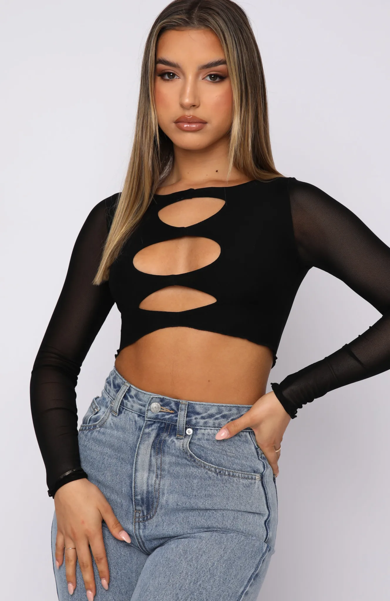 Shirts & Blouses | White Fox Boutique Real Things Long Sleeve Crop black