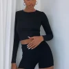 Shorts | White Fox Boutique Reality Check Ribbed Bike Shorts black