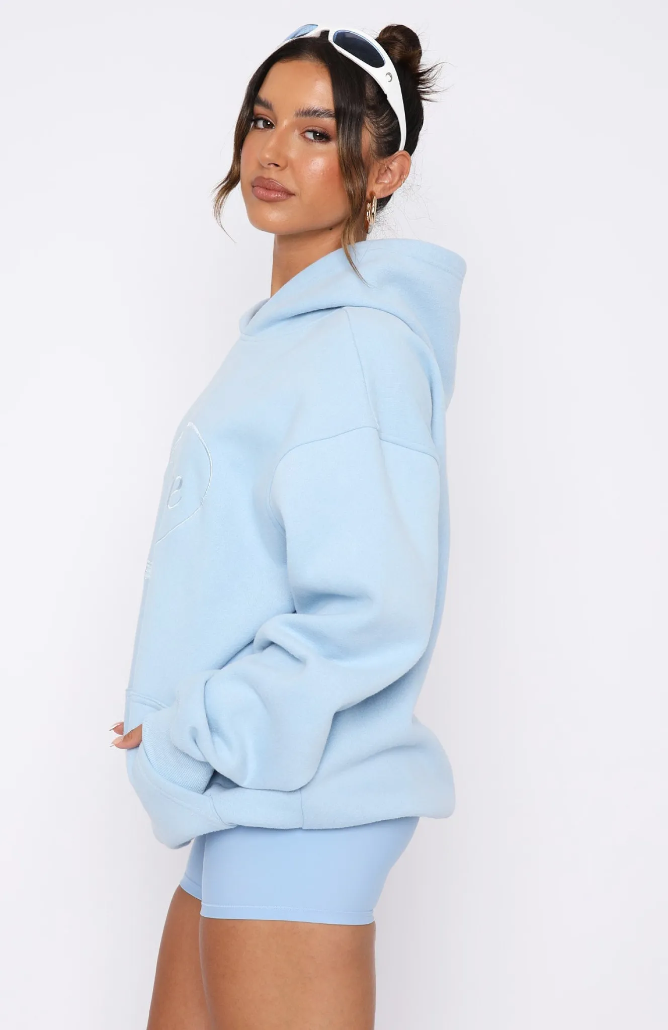 Jackets & Blazers | White Fox Boutique Revolve Around Me Oversized Hoodie Baby blue