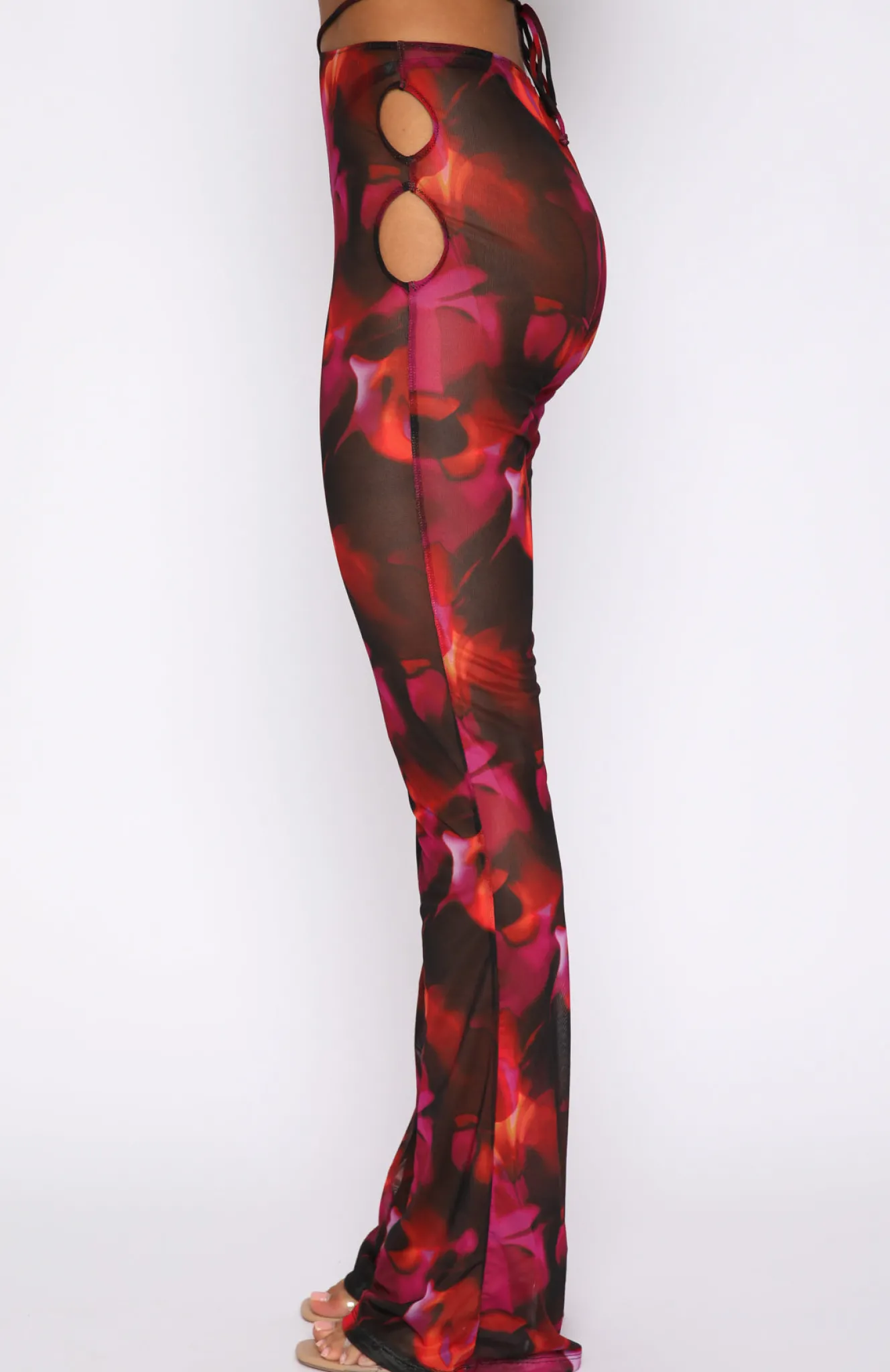 Pants | White Fox Boutique Rhythm Of The Night Pants Flame Print pink