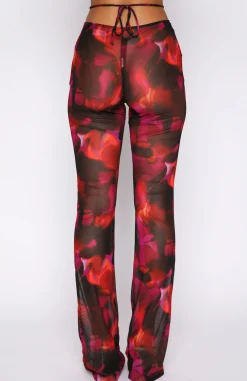 Pants | White Fox Boutique Rhythm Of The Night Pants Flame Print pink