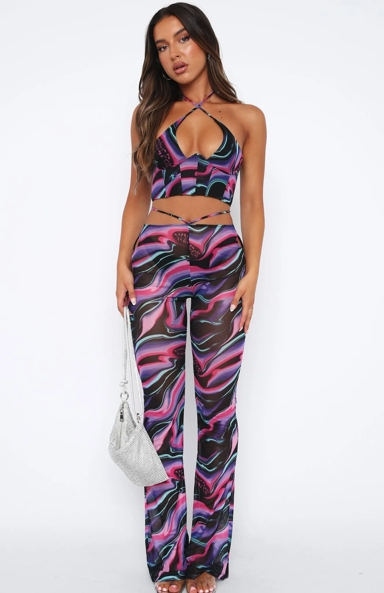 Pants | White Fox Boutique Rhythm Of The Night Pants Intergalactic multi