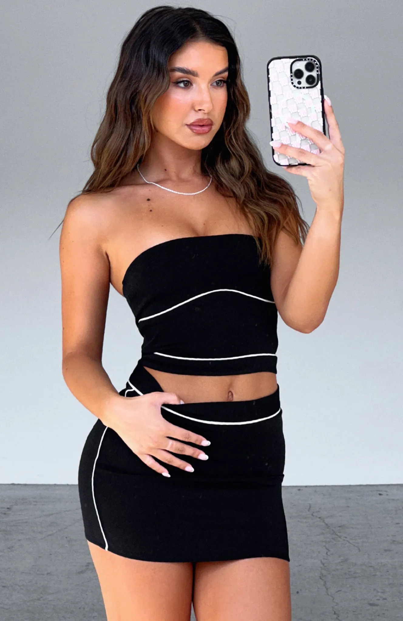 Shirts & Blouses | White Fox Boutique Ride With Me Strapless Crop black