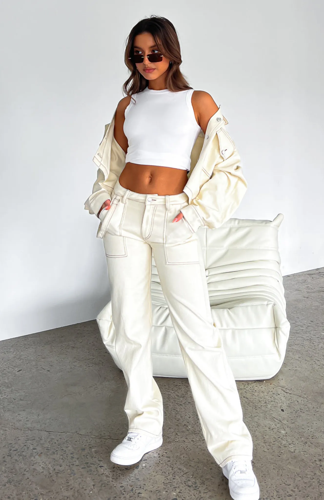 Pants | White Fox Boutique Right Way Pants Off White nude