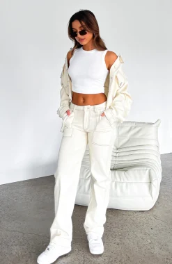 Pants | White Fox Boutique Right Way Pants Off White nude