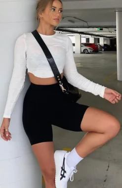 Shirts & Blouses | White Fox Boutique Risky Love Long Sleeve Crop white