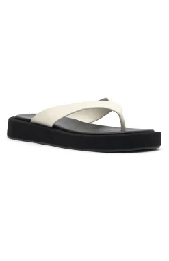 Slides | White Fox Boutique Riya Slides Bone PU white