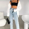 Denim | White Fox Boutique Rock Your Body Boyfriend Jeans Mid blue