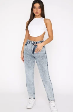 Denim | White Fox Boutique Rock Your Body Boyfriend Jeans Mid blue
