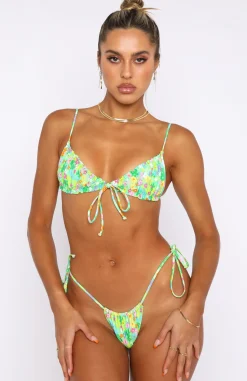 Bikini Bottoms | White Fox Boutique Rule Breaker Bottoms Lime Fleur green