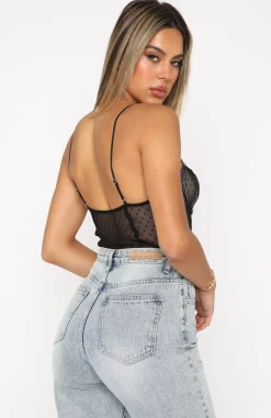 Shirts & Blouses | White Fox Boutique Run It Back Mesh Bodysuit black