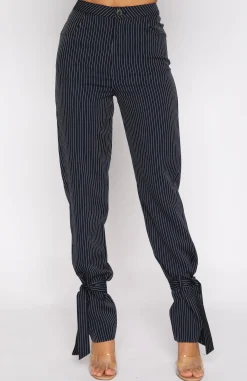 Pants | White Fox Boutique Run To Me Pants Navy Pinstripe blue