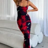 Formal Dresses | White Fox Boutique Same Heart Mesh Maxi Dress Hibiscus red