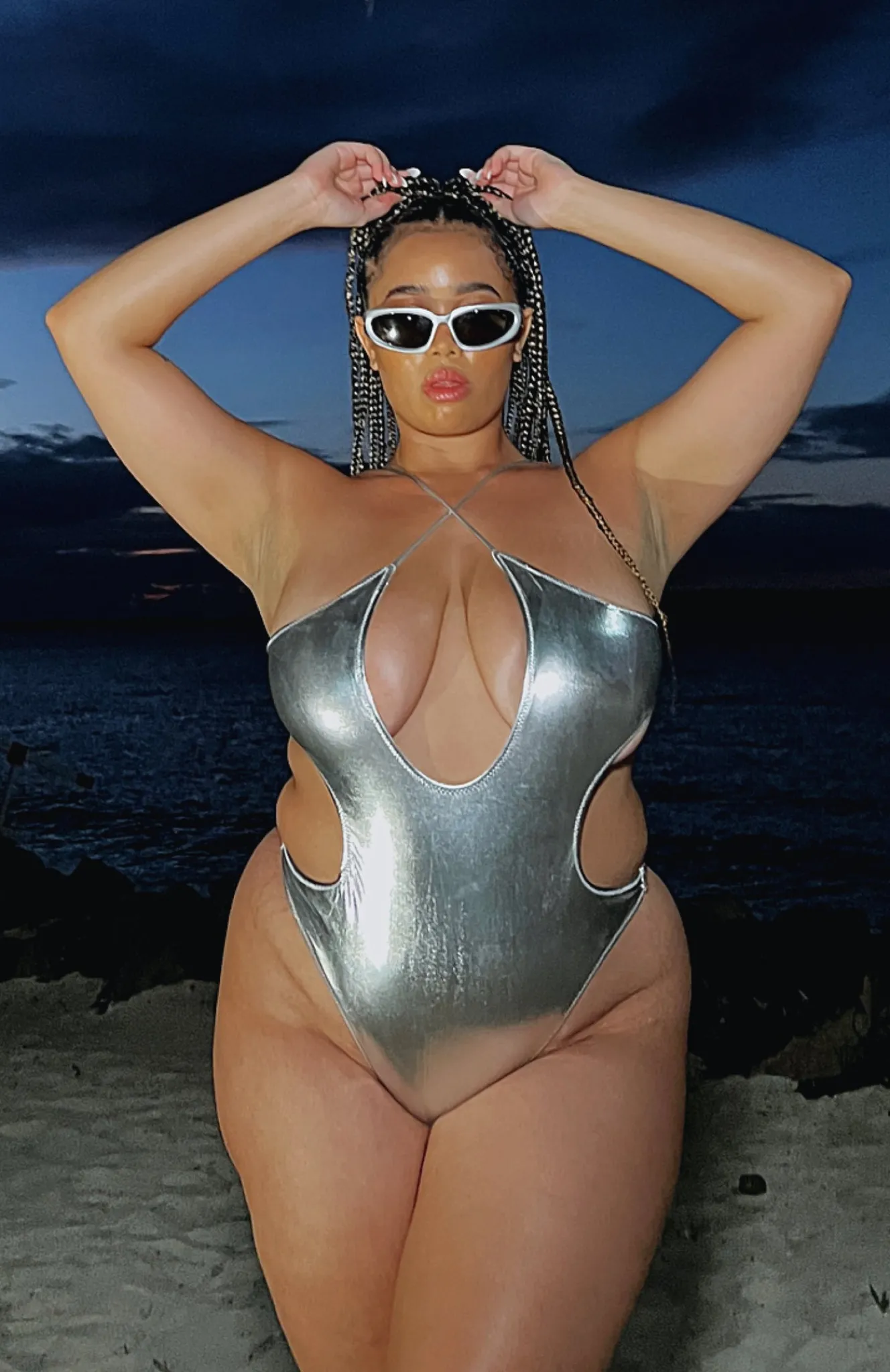 One Pieces | White Fox Boutique San Jacinto One Piece silver