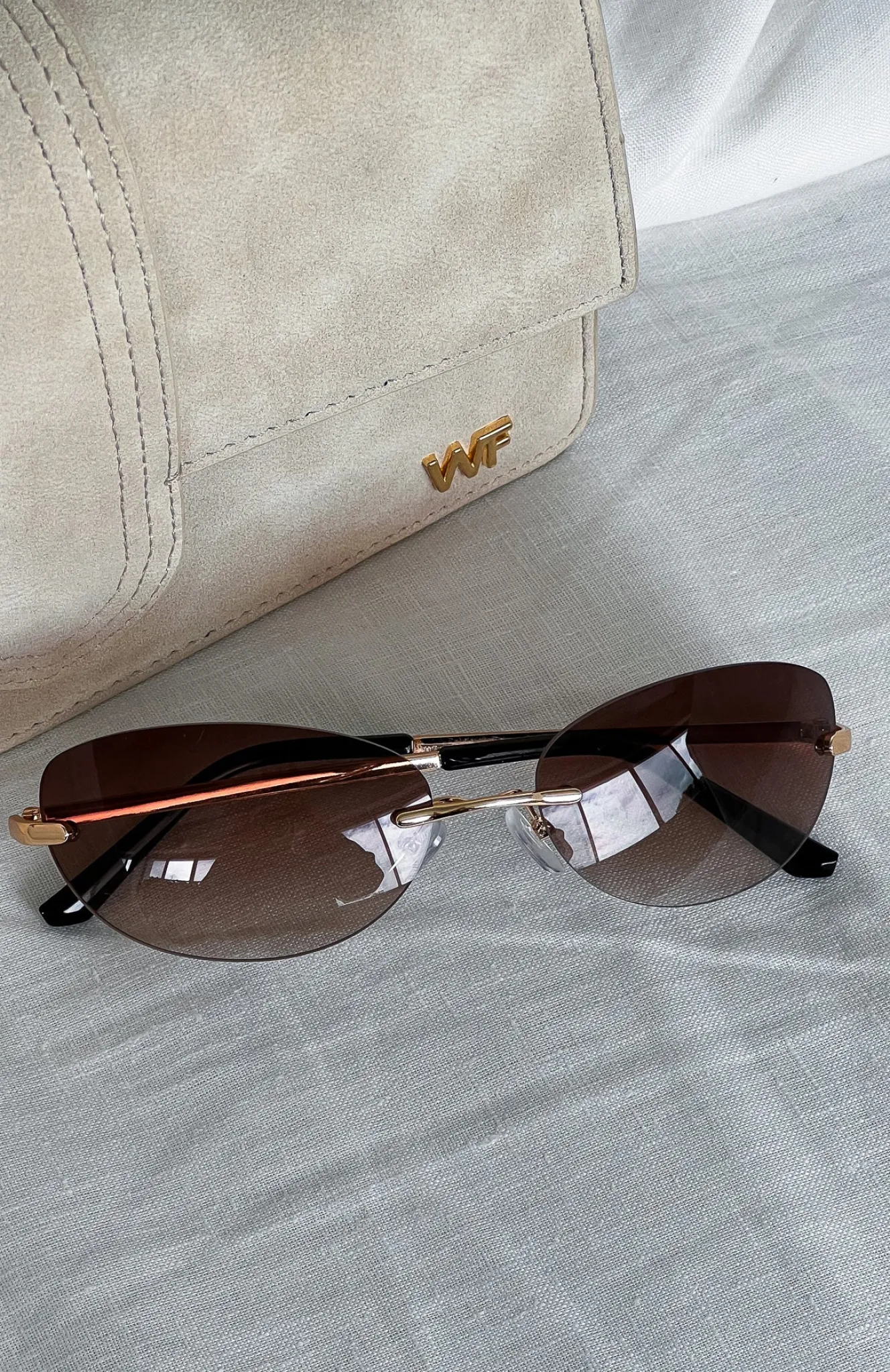 Sunglasses | White Fox Boutique Sarah Sunglasses Gold/Chocolate Fade brown