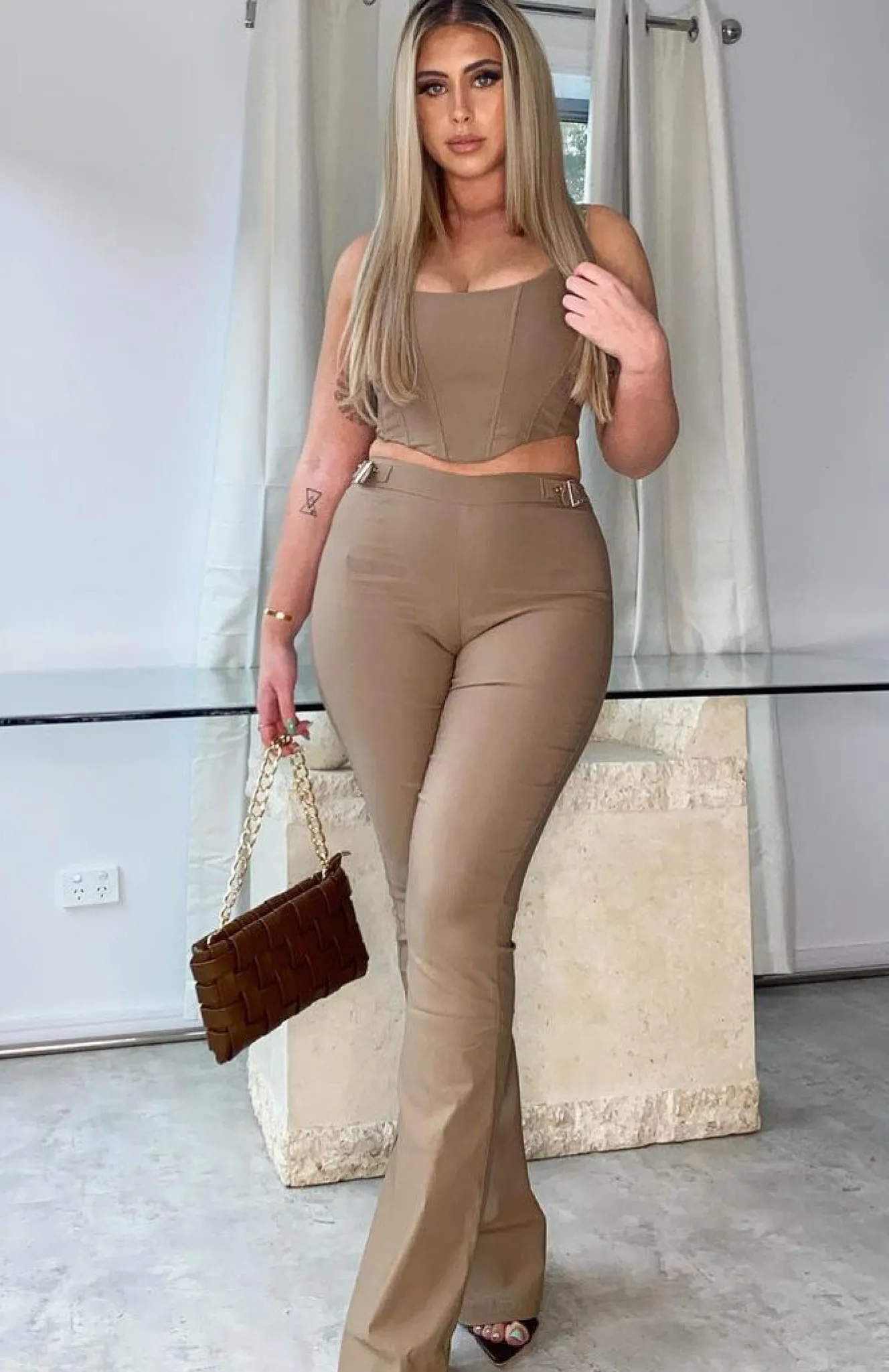 Pants | White Fox Boutique Satisfy Me Pants Mocha brown