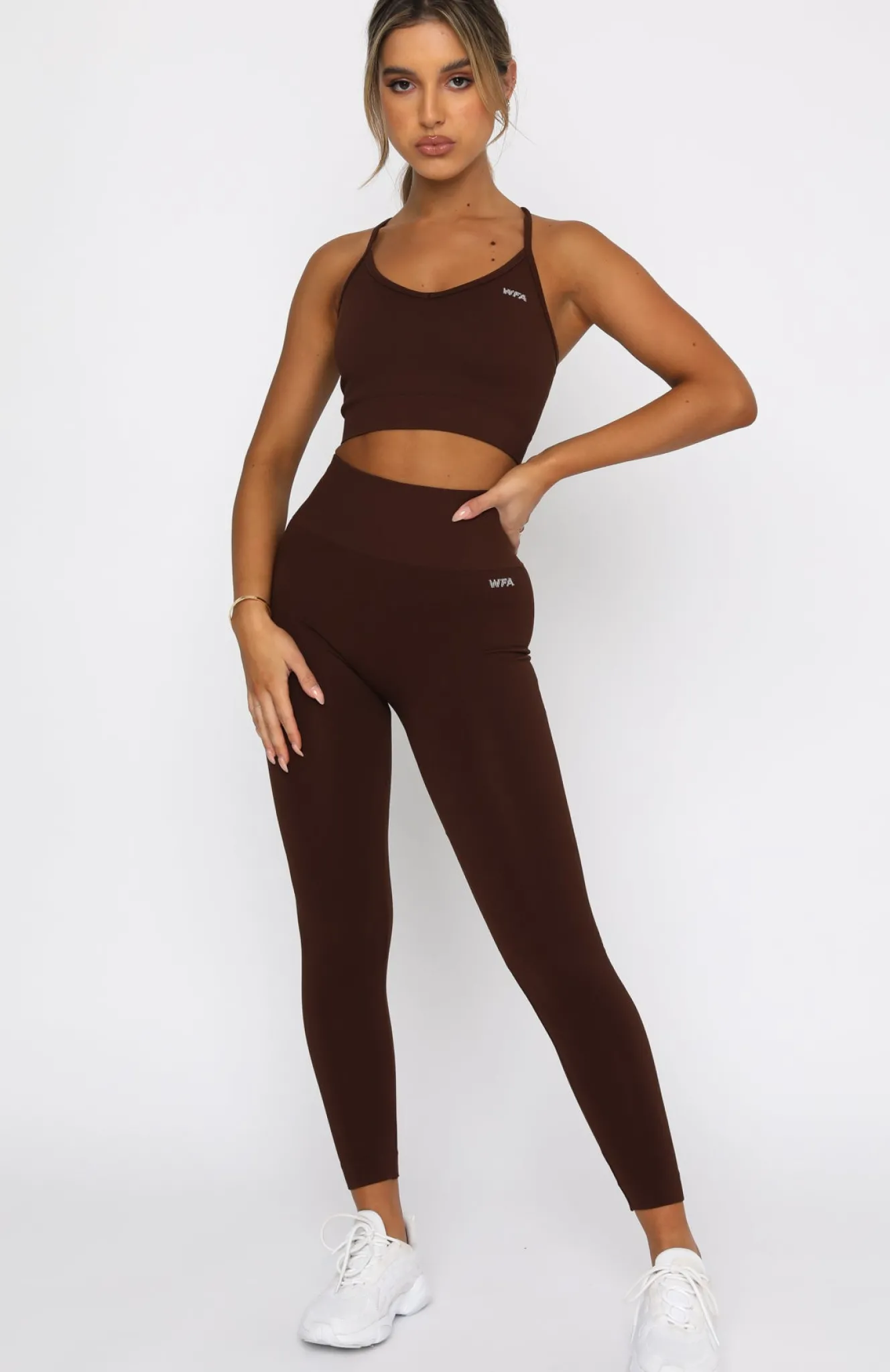 Leggings | White Fox Boutique Seamless High Waisted Leggings Chocolate brown