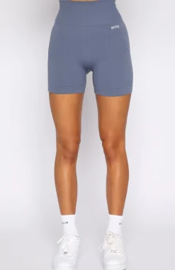 Shorts | White Fox Boutique Seamless High Waisted Shorts Steel blue