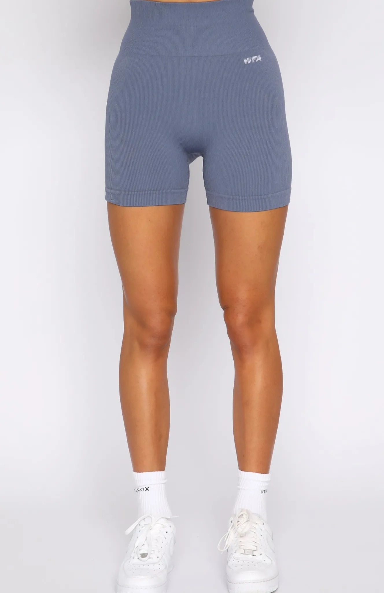 Shorts | White Fox Boutique Seamless High Waisted Shorts Steel blue