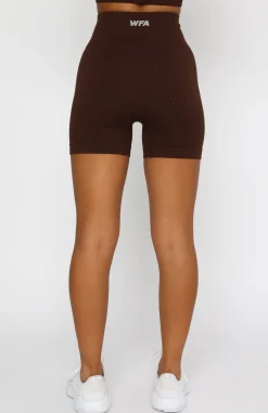 Shorts | White Fox Boutique Seamless High Waisted Shorts Chocolate brown
