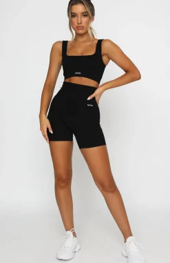 Shorts | White Fox Boutique Seamless High Waisted Shorts black