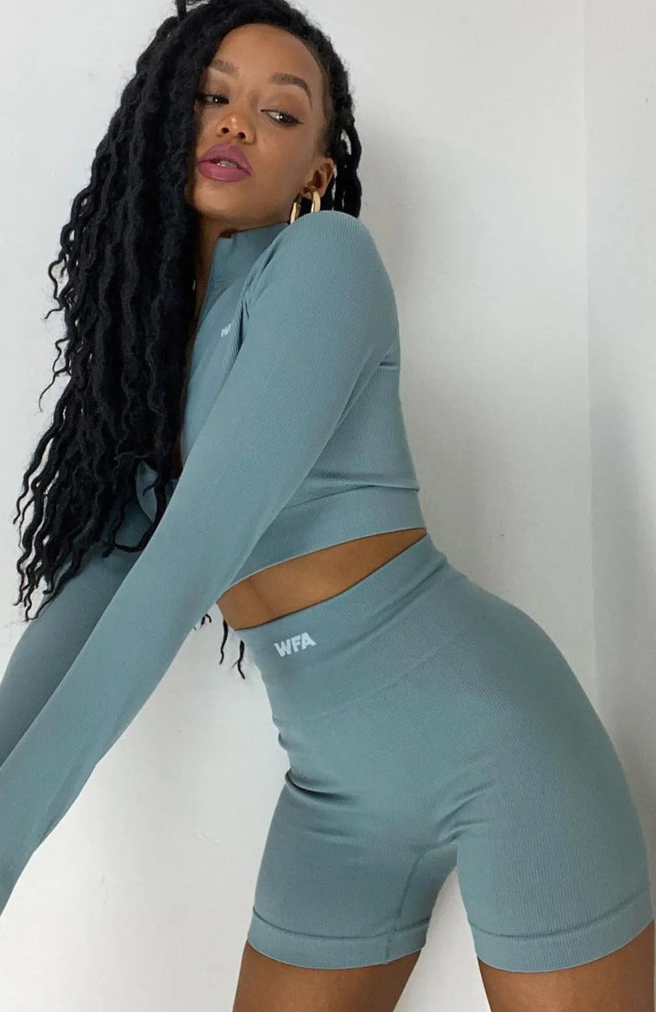 Shorts | White Fox Boutique Seamless High Waisted Shorts Sage green