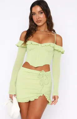 Shirts & Blouses | White Fox Boutique See You Again Bustier Matcha green