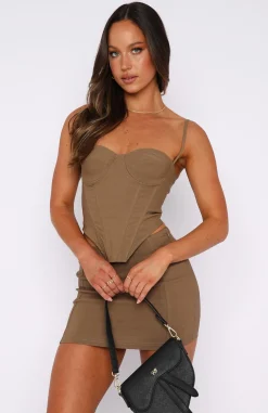 Shirts & Blouses | White Fox Boutique Seems Like Love Bustier Mocha brown