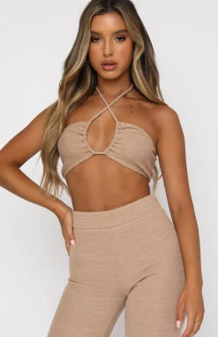 Shirts & Blouses | White Fox Boutique Self Made Crop Beige nude