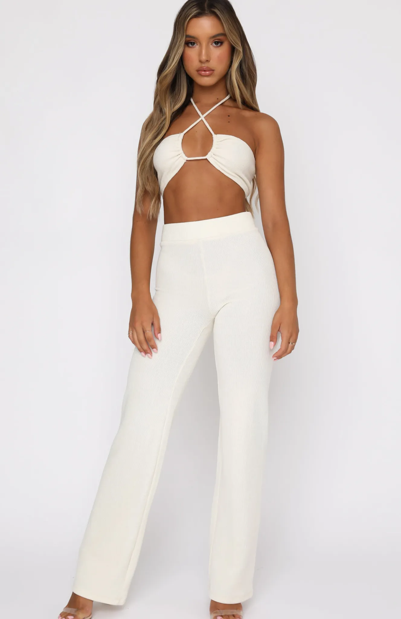 Shirts & Blouses | White Fox Boutique Self Made Crop Cream nude