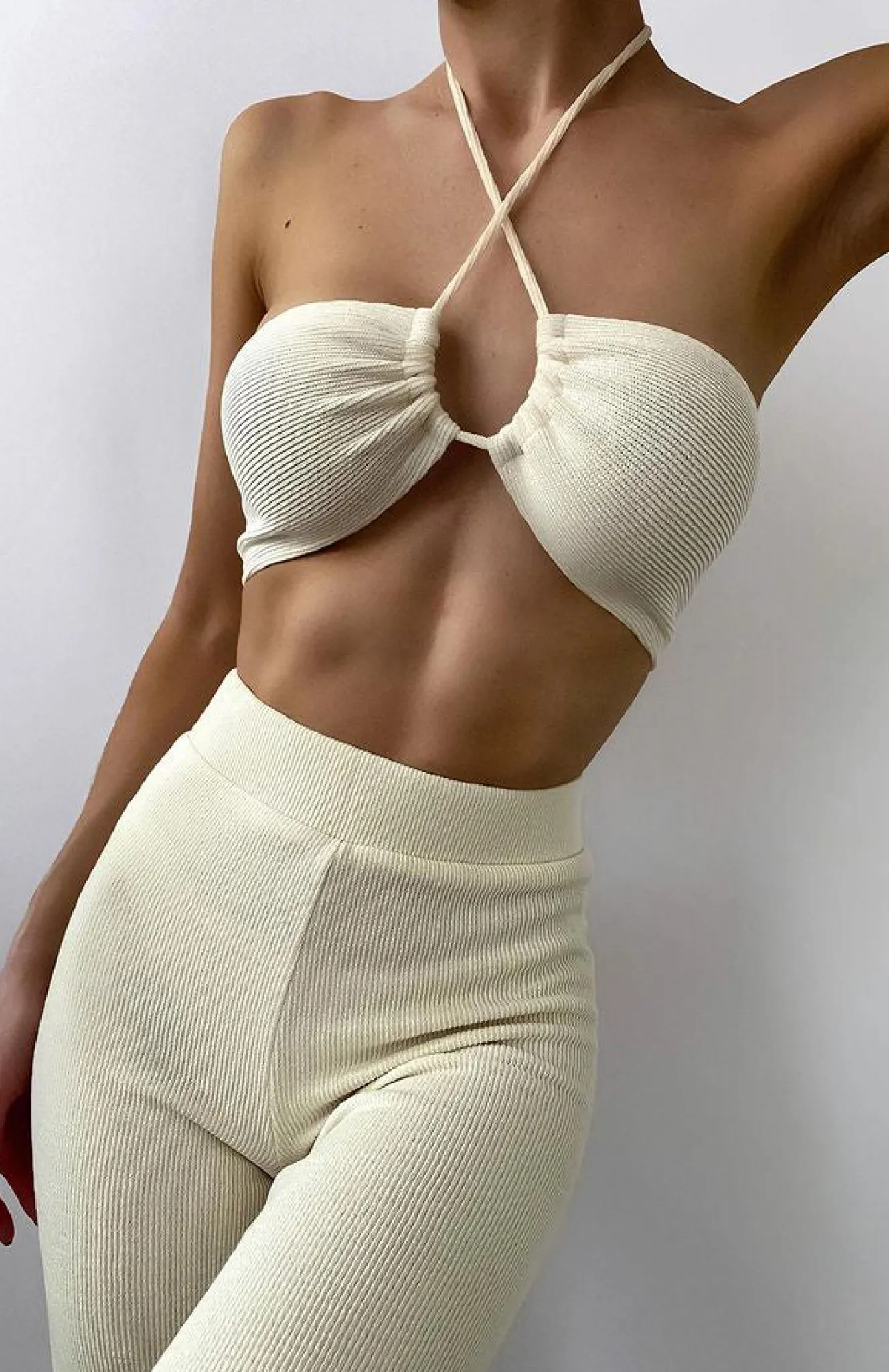 Shirts & Blouses | White Fox Boutique Self Made Crop Cream nude