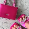 Bags | White Fox Boutique Serena Box Bag Fuchsia Satin pink