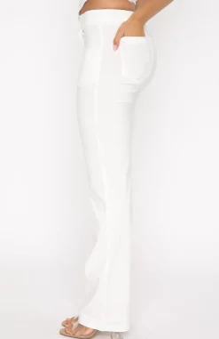 Pants | White Fox Boutique Shape Of You Pants white