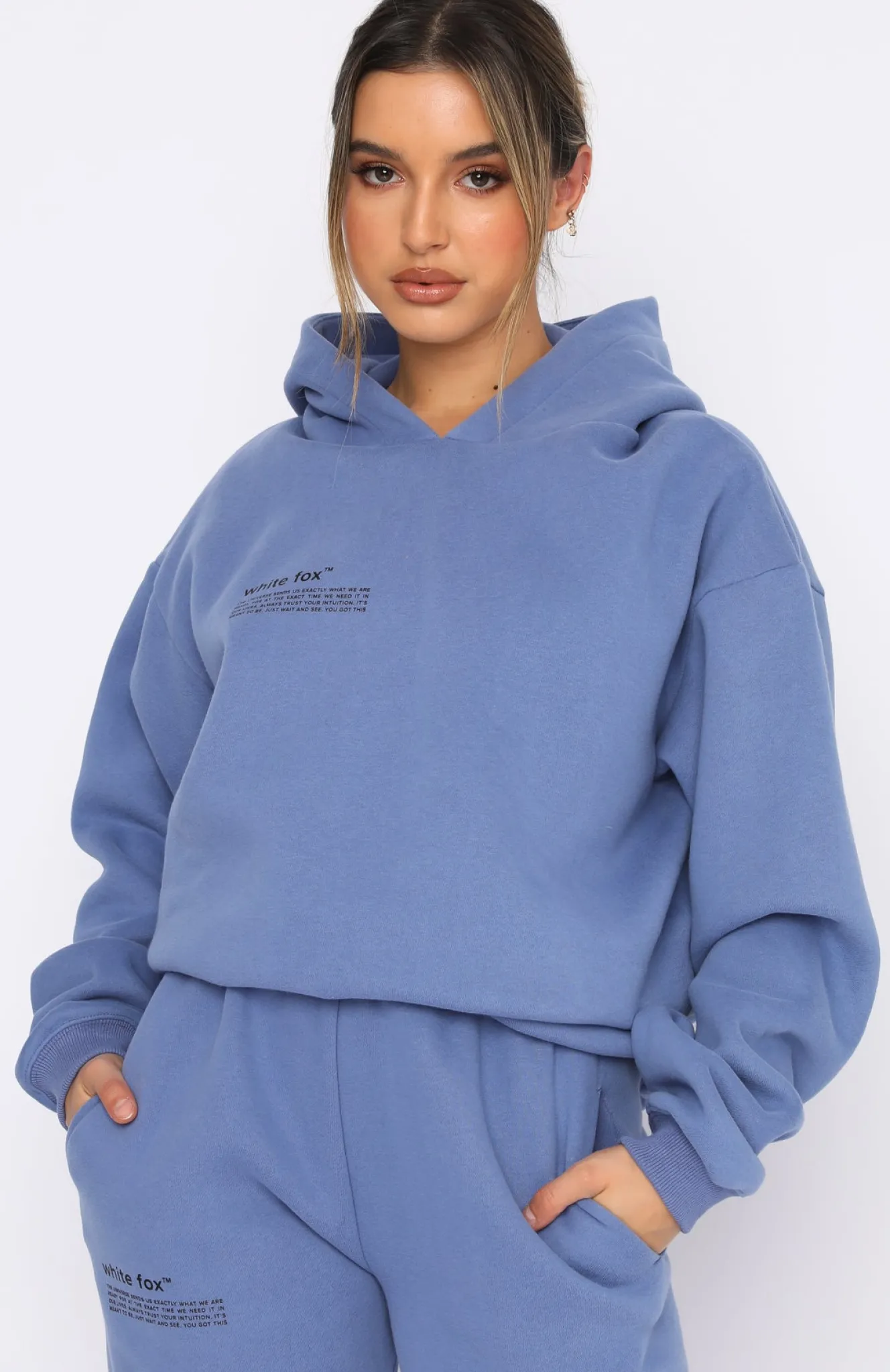 Jackets & Blazers | White Fox Boutique She's A Baddie Hoodie Dusk blue