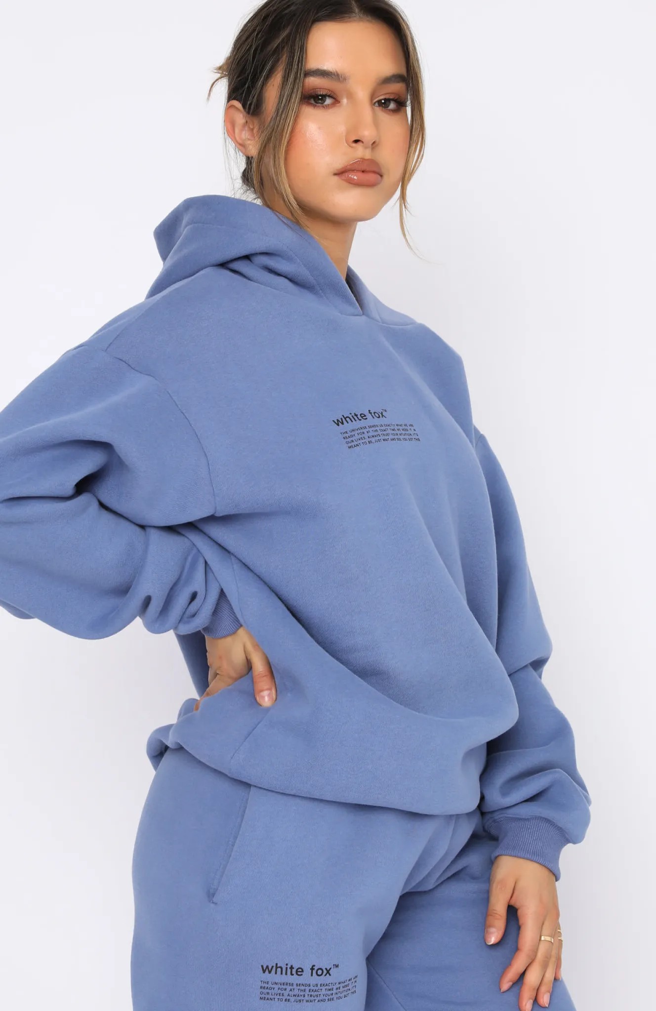 Jackets & Blazers | White Fox Boutique She's A Baddie Hoodie Dusk blue