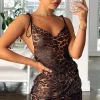 Restocked | White Fox Boutique She's A Heartbreaker Mini Dress Leopard Print brown