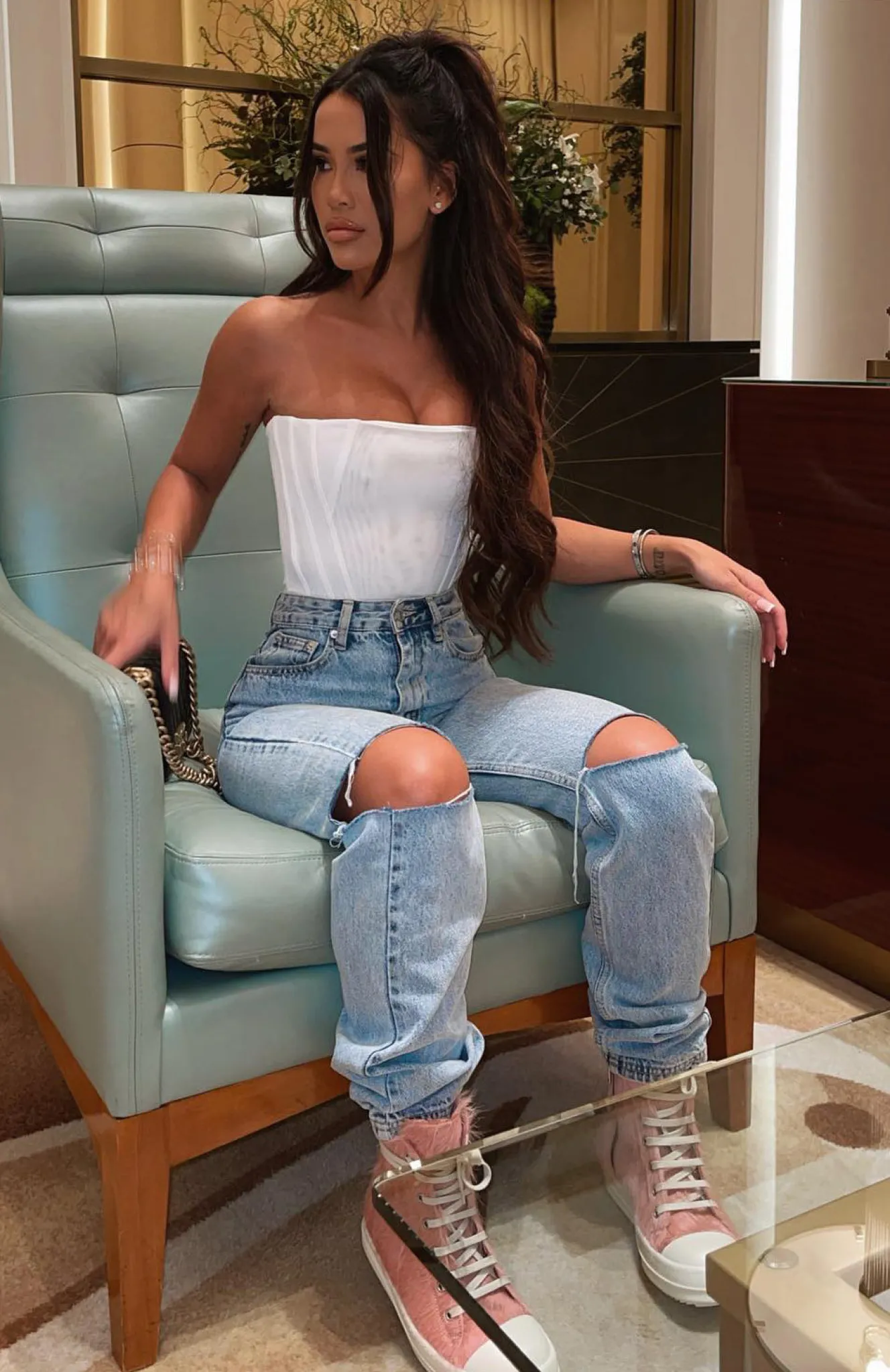 Denim | White Fox Boutique She's All That Straight Leg Denim Jeans Washed blue