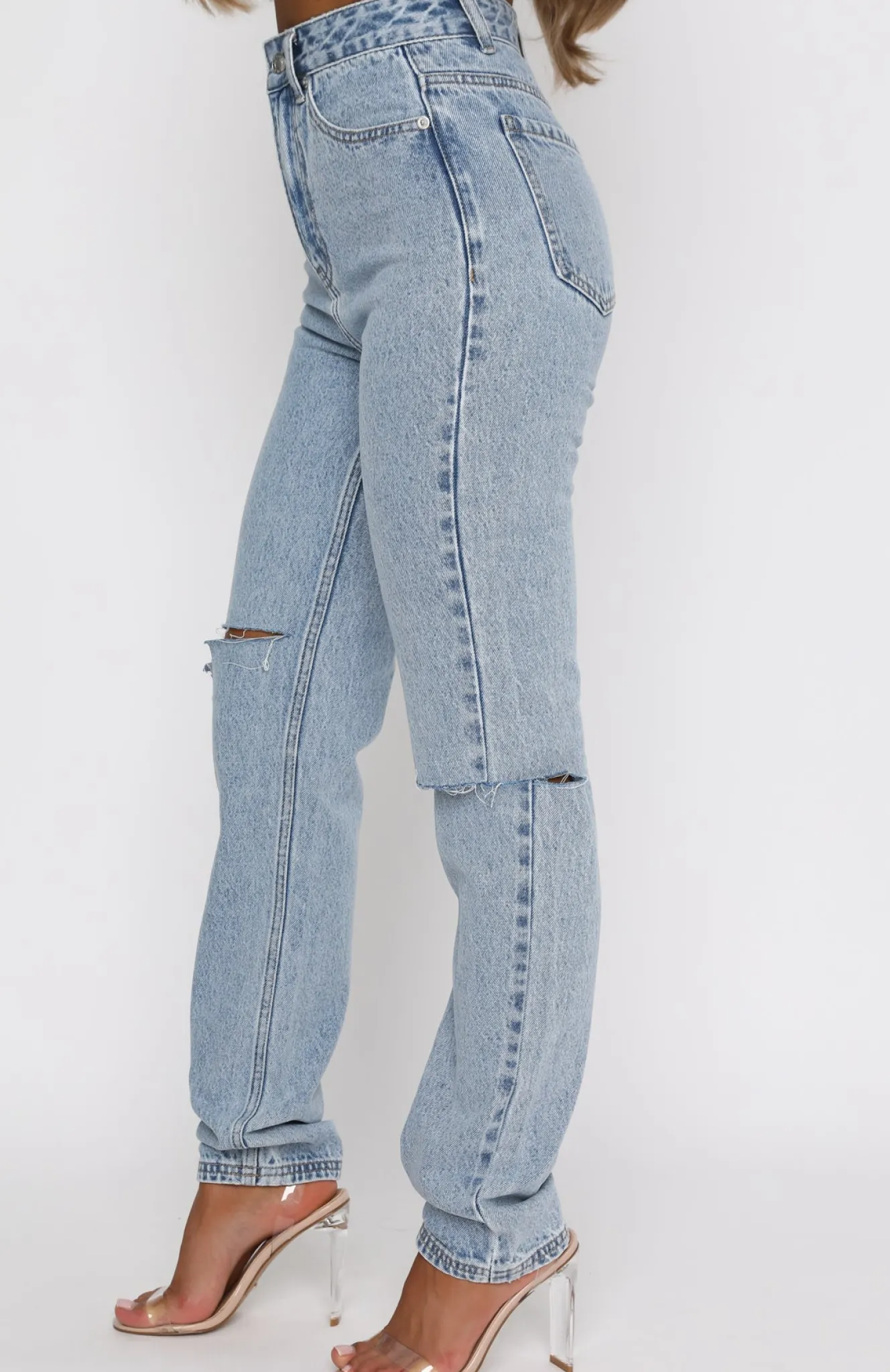 Denim | White Fox Boutique She's All That Straight Leg Denim Jeans Washed blue