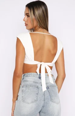 Shirts & Blouses | White Fox Boutique She's So Lovely Crop white