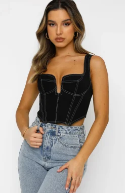 Shirts & Blouses | White Fox Boutique She's The One Bustier black